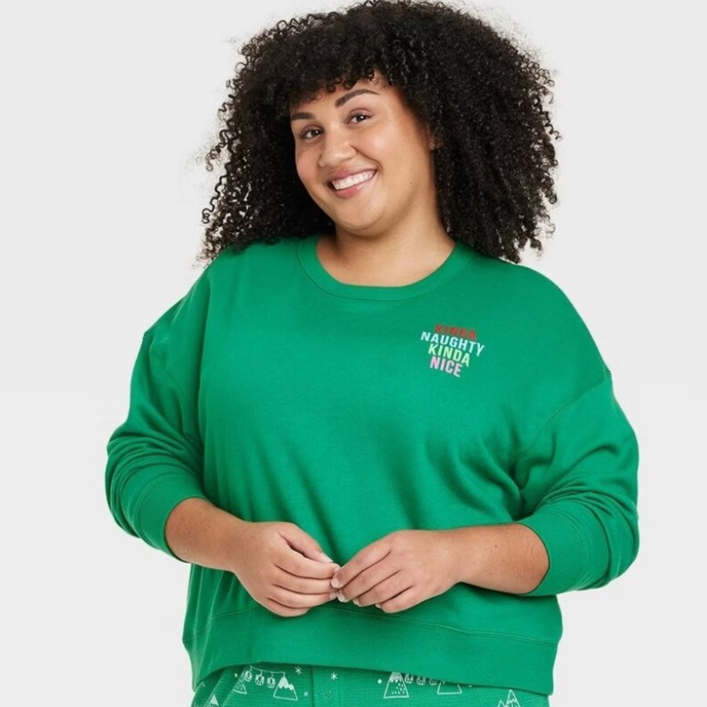 Women's Kinda Naughty Kinda NiceMatching Family Sweatshirt